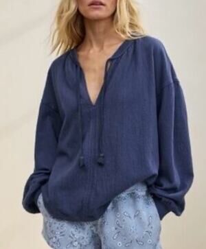 Aerie Easy Street Sweatshirt Navy Size XL Oversized Slouchy Comfort